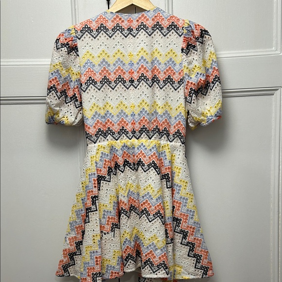 Colorful Chevron Wrap Mini Dress - Picture 5 of 5